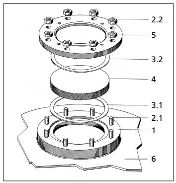 DIN28120 Round sight glass assembly