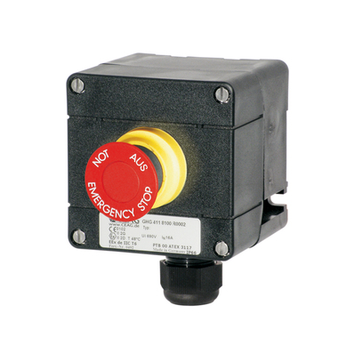 GHG411 / Emergency stop button with two contactors