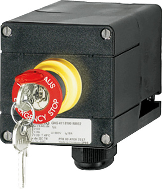 GHG411 / Emergency stop button with two contactors